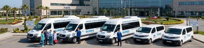 Süren Turizm hastane personeli servis araçları filosu ve sağlık çalışanları