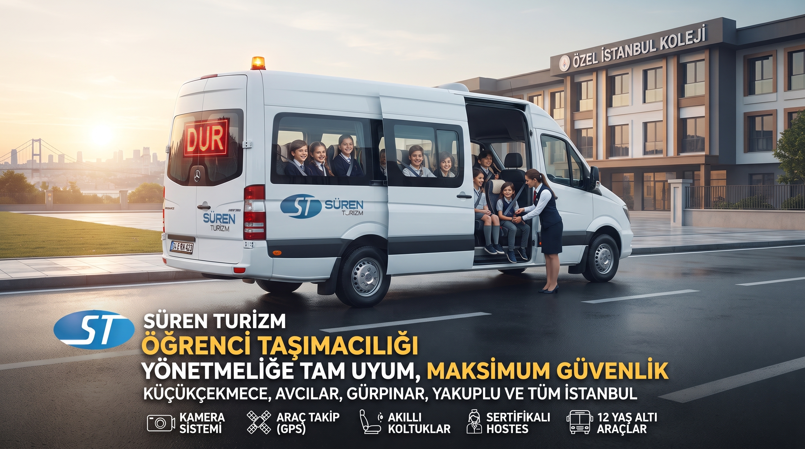 Süren Turizm Güvenli Öğrenci Taşımacılığı ve Okul Servis Filosu İstanbul okul servisi ve öğrenci taşımacılığı yönetmeliğe uygun araçlar Süren Turizm
